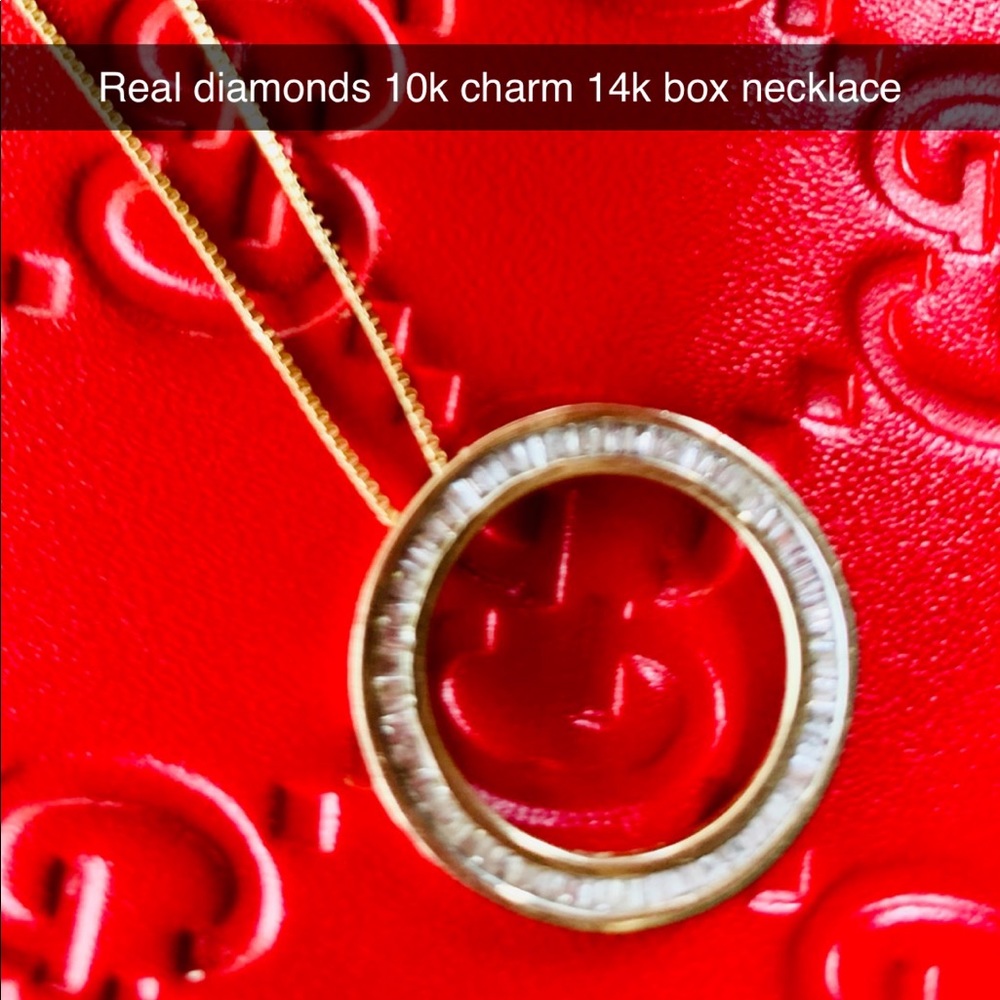 Baguette diamond necklace